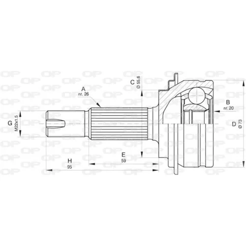 Sada kĺbov hnacieho hriadeľa OPEN PARTS CVJ5818.10