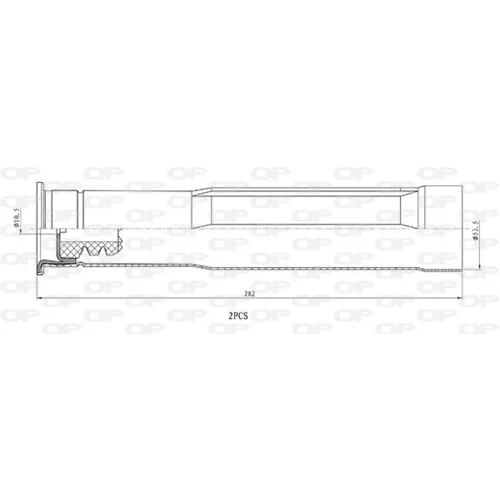 Ochranná sada tlmiča proti prachu DCK5107.02 (OPEN PARTS)