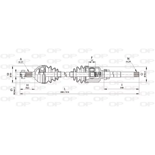 Hnací hriadeľ OPEN PARTS DRS6158.00