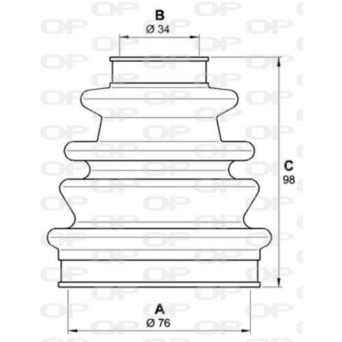 Manžeta hnacieho hriadeľa - opravná sada SJK7014.00 (OPEN PARTS) - obr. 1