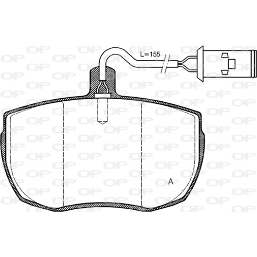 Sada brzdových platničiek kotúčovej brzdy OPEN PARTS BPA0056.22
