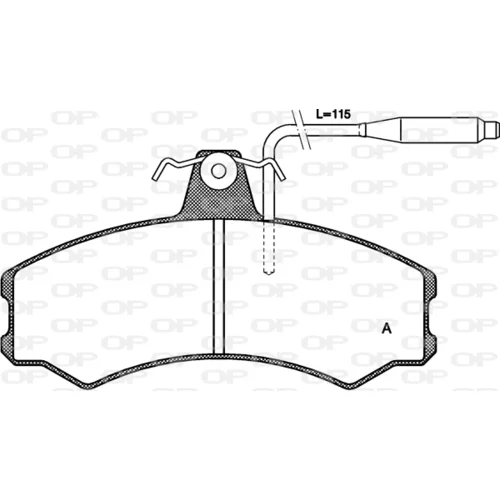 Sada brzdových platničiek kotúčovej brzdy OPEN PARTS BPA0143.02