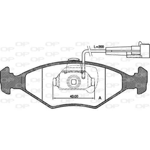 Sada brzdových platničiek kotúčovej brzdy OPEN PARTS BPA0281.42
