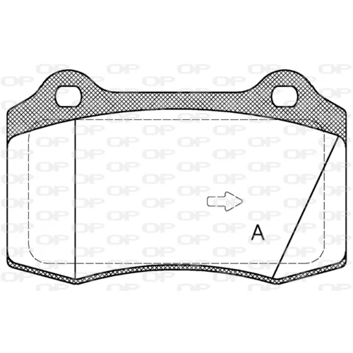 Sada brzdových platničiek kotúčovej brzdy OPEN PARTS BPA0434.55