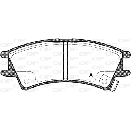 Sada brzdových platničiek kotúčovej brzdy OPEN PARTS BPA0675.02