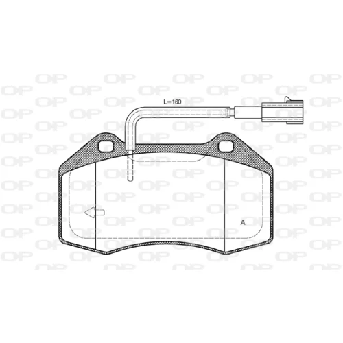 Sada brzdových platničiek kotúčovej brzdy OPEN PARTS BPA1113.22