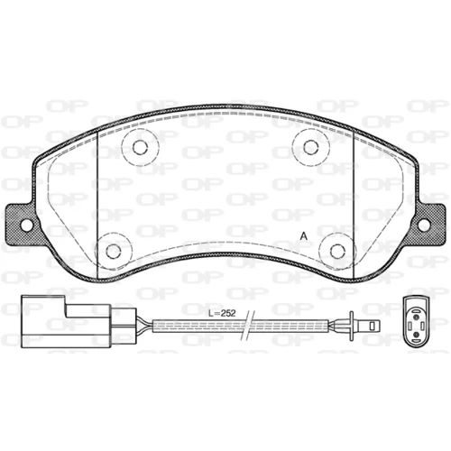 Sada brzdových platničiek kotúčovej brzdy OPEN PARTS BPA1250.02