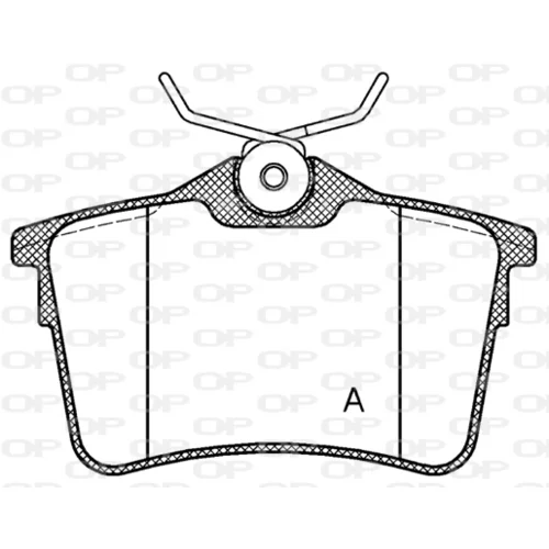 Sada brzdových platničiek kotúčovej brzdy OPEN PARTS BPA1382.00