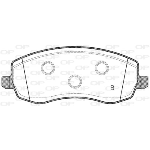 Sada brzdových platničiek kotúčovej brzdy BPA1393.02 (OPEN PARTS) - obr. 1