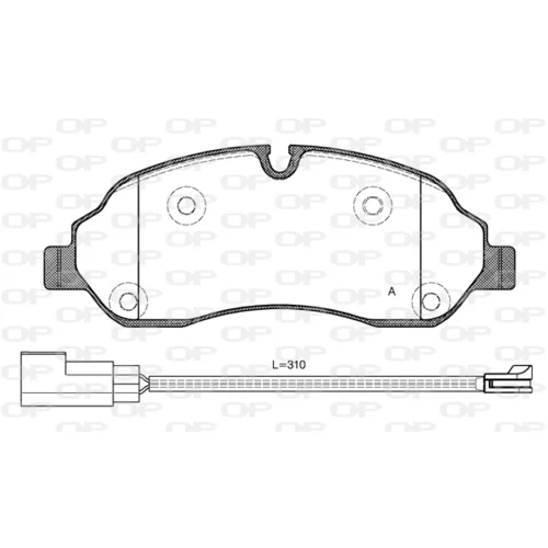 Sada brzdových platničiek kotúčovej brzdy OPEN PARTS BPA1602.02