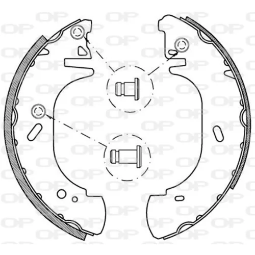 Sada brzdových čeľustí OPEN PARTS BSA2136.00