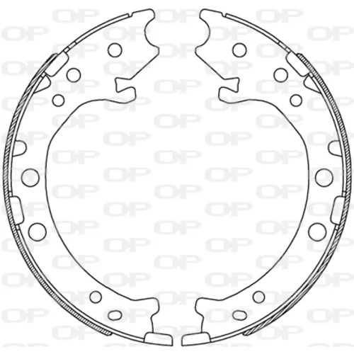 Sada brzdových čeľustí OPEN PARTS BSA2243.00