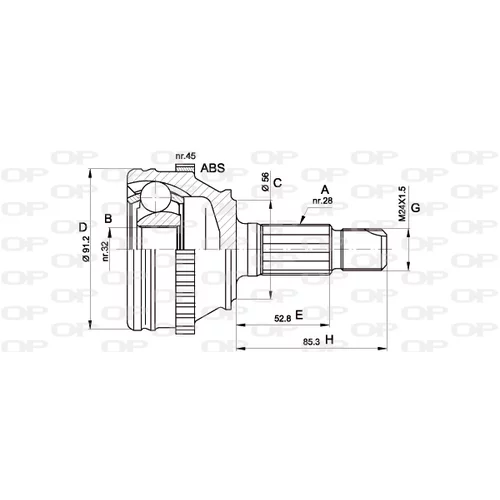 Sada kĺbov hnacieho hriadeľa OPEN PARTS CVJ5089.10