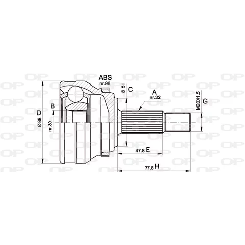 Sada kĺbov hnacieho hriadeľa OPEN PARTS CVJ5109.10