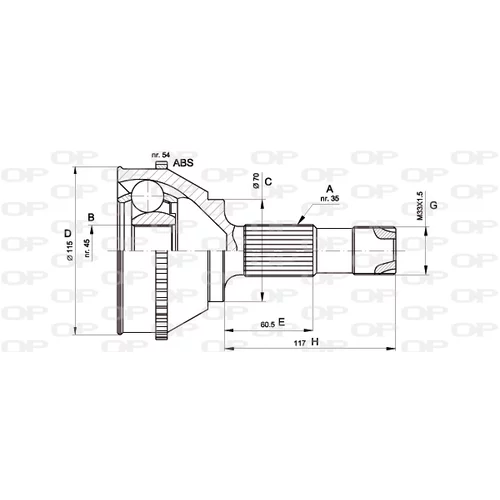 Sada kĺbov hnacieho hriadeľa OPEN PARTS CVJ5131.10