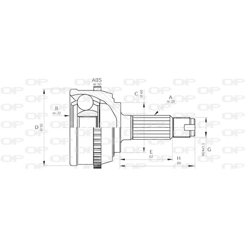 Sada kĺbov hnacieho hriadeľa OPEN PARTS CVJ5278.10