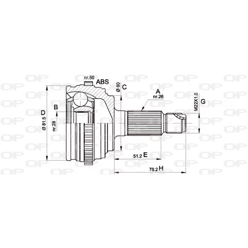 Sada kĺbov hnacieho hriadeľa OPEN PARTS CVJ5510.10