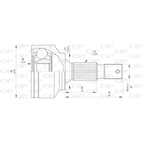 Sada kĺbov hnacieho hriadeľa OPEN PARTS CVJ5594.10