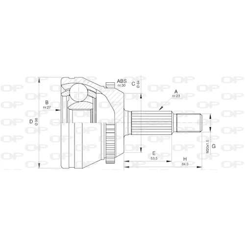 Sada kĺbov hnacieho hriadeľa OPEN PARTS CVJ5660.10