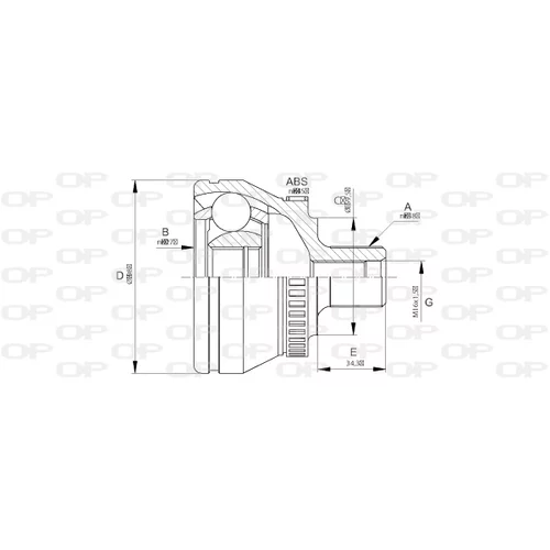 Sada kĺbov hnacieho hriadeľa OPEN PARTS CVJ5666.10