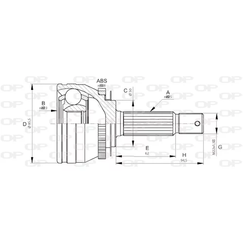 Sada kĺbov hnacieho hriadeľa OPEN PARTS CVJ5674.10