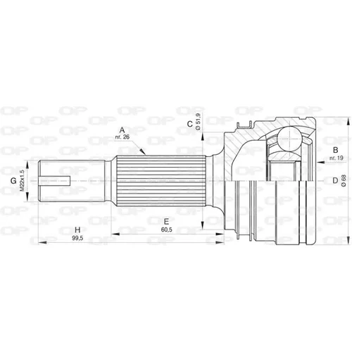 Sada kĺbov hnacieho hriadeľa OPEN PARTS CVJ5813.10
