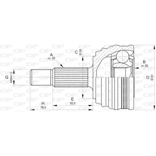 Sada kĺbov hnacieho hriadeľa OPEN PARTS CVJ5838.10