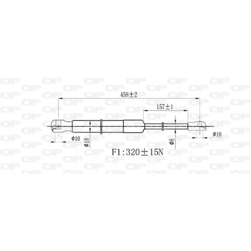 Pneumatická pružina, Batožinový/nákladný priestor GSR6519.00 (OPEN PARTS) - obr. 1