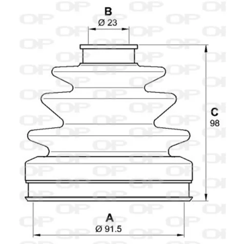 Manžeta hnacieho hriadeľa - opravná sada SJK7107.00 (OPEN PARTS) - obr. 1