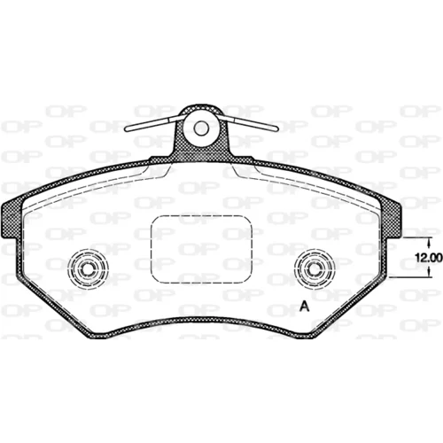 Sada brzdových platničiek kotúčovej brzdy OPEN PARTS BPA0134.40