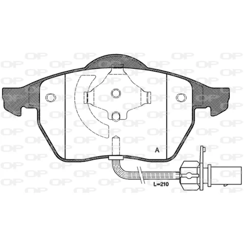 Sada brzdových platničiek kotúčovej brzdy OPEN PARTS BPA0390.22