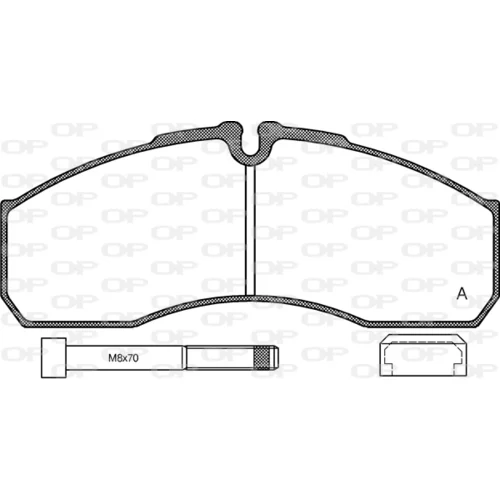 Sada brzdových platničiek kotúčovej brzdy OPEN PARTS BPA0651.86