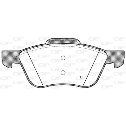 Sada brzdových platničiek kotúčovej brzdy BPA0844.00 (OPEN PARTS) - obr. 1