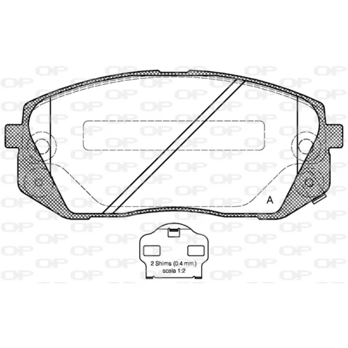 Sada brzdových platničiek kotúčovej brzdy OPEN PARTS BPA1302.02