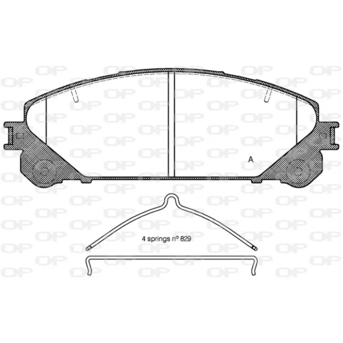 Sada brzdových platničiek kotúčovej brzdy OPEN PARTS BPA1312.00