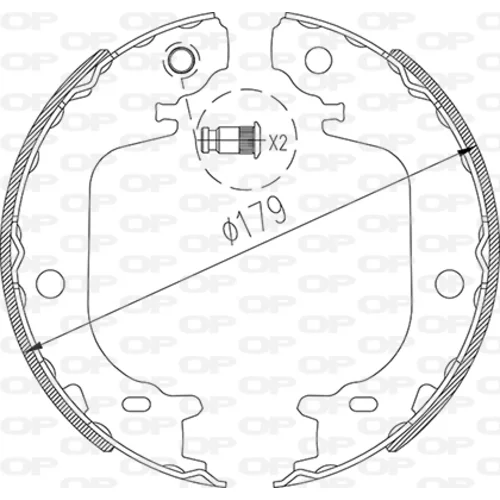 Sada brzdových čeľustí OPEN PARTS BSA2269.00