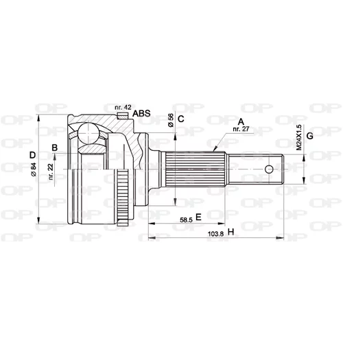 Sada kĺbov hnacieho hriadeľa OPEN PARTS CVJ5165.10