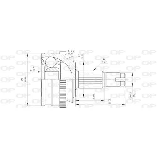 Sada kĺbov hnacieho hriadeľa OPEN PARTS CVJ5186.10