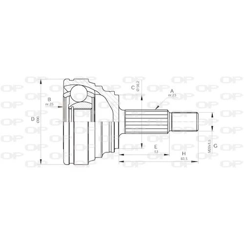 Sada kĺbov hnacieho hriadeľa OPEN PARTS CVJ5312.10