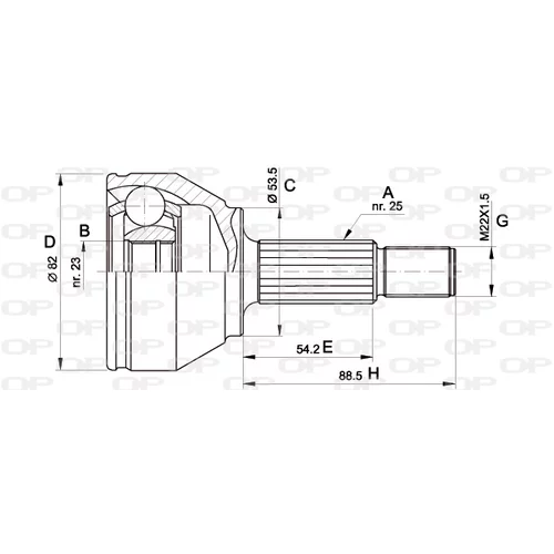 Sada kĺbov hnacieho hriadeľa OPEN PARTS CVJ5344.10