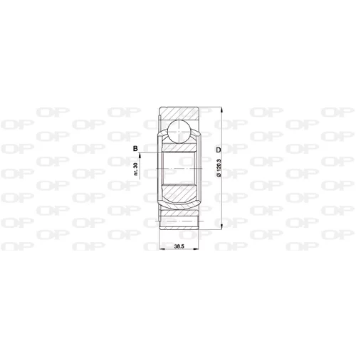 Sada kĺbov hnacieho hriadeľa OPEN PARTS CVJ5428.20