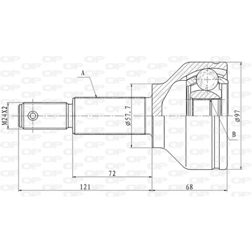 Sada kĺbov hnacieho hriadeľa OPEN PARTS CVJ5848.10