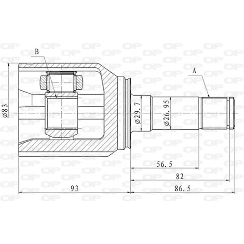 Sada kĺbov hnacieho hriadeľa OPEN PARTS CVJ5851.20