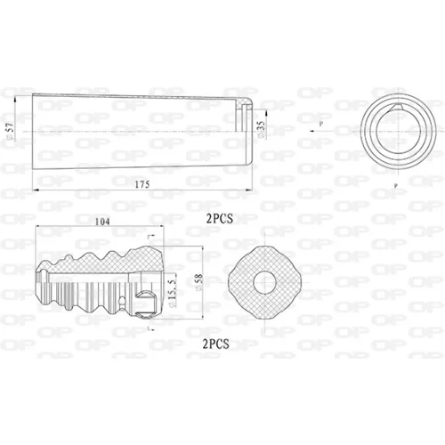 Ochranná sada tlmiča proti prachu OPEN PARTS DCK5021.04