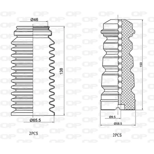 Ochranná sada tlmiča proti prachu OPEN PARTS DCK5031.04