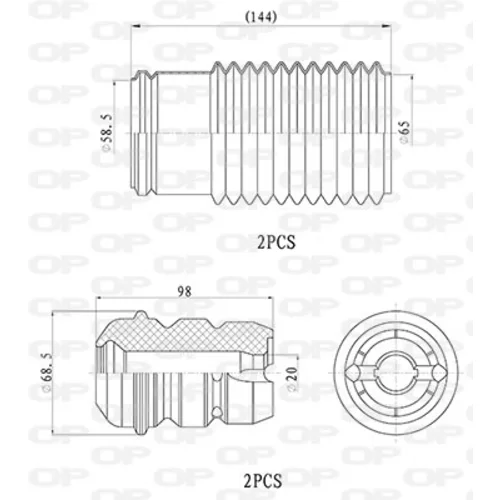 Ochranná sada tlmiča proti prachu OPEN PARTS DCK5068.04