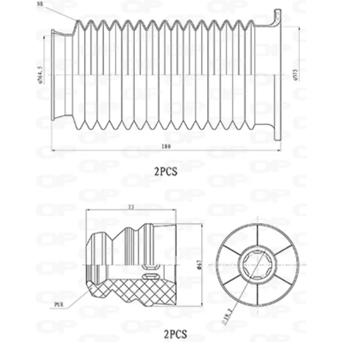 Ochranná sada tlmiča proti prachu OPEN PARTS DCK5119.04
