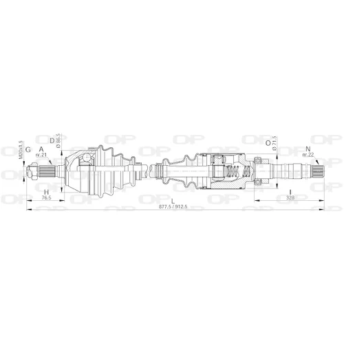 Hnací hriadeľ OPEN PARTS DRS6019.00