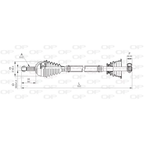 Hnací hriadeľ OPEN PARTS DRS6036.00