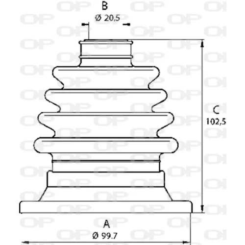 Manžeta hnacieho hriadeľa - opravná sada SJK7001.00 (OPEN PARTS) - obr. 1